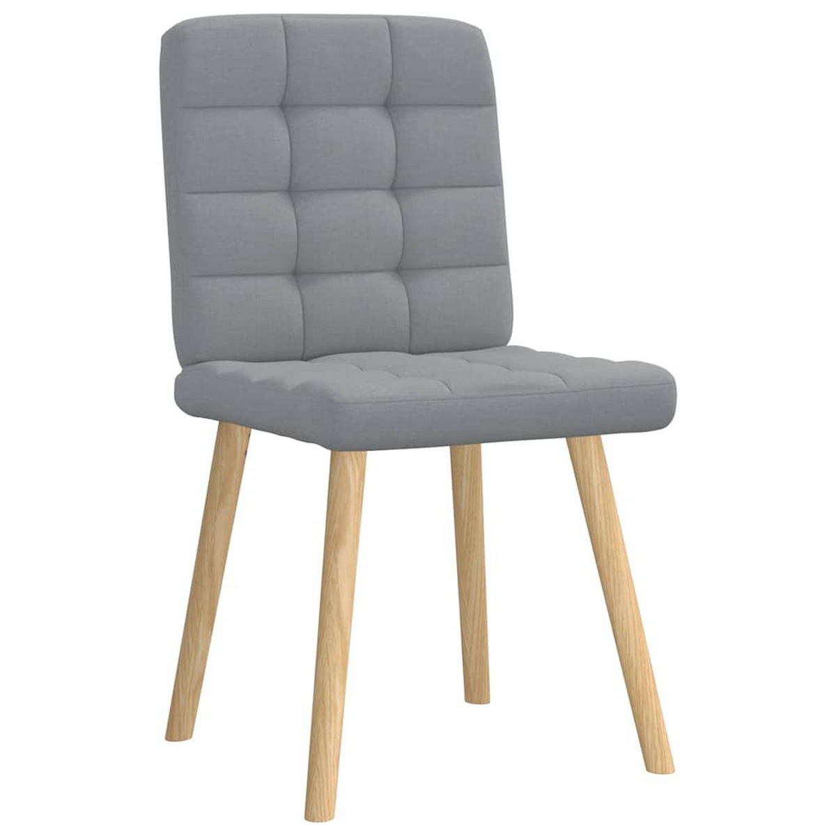 ESSZIMMERSTÜHLE 2 Stk. Hellgrau Stoff 45*54*86cm - Grau, Metall (45/86/54cm) - ZMH