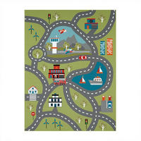KINDERTEPPICH Grün 200 x 200 cm - Grün, Kunststoff (200/200cm) - TT Home