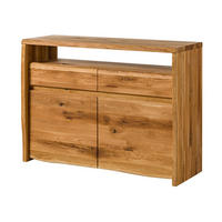 SIDEBOARD Wildeiche 131x45x96 natur geölt PURE OAK #103 - Braun, Holz (131/96/45cm) - Massivmoebel24