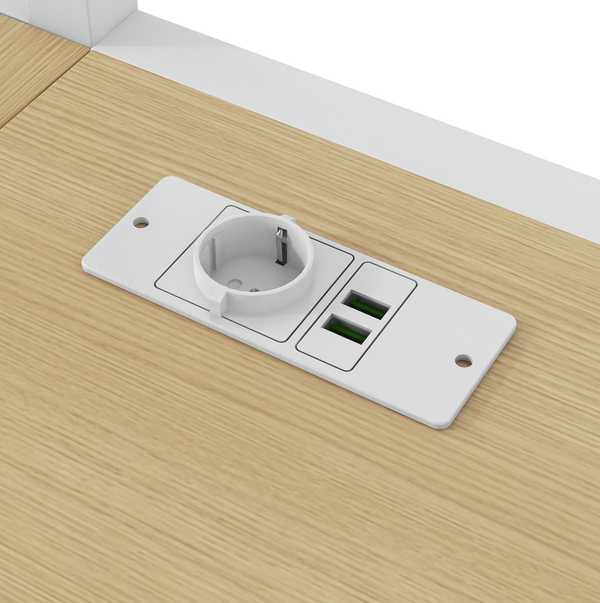 HOCHBETT 140/200 cm aus Metall und MDF mit Schreibtisch, Stauraumtreppe und LED Weiß - Weiß, Holzwerkstoff (140/200cm) - Modenvie