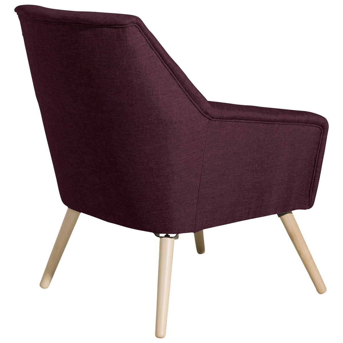 SESSEL Kachka Bezug Flachgewebe Buche natur / burgund - Weinrot, Kunststoff (67/81/71cm) - 58aufmkessel