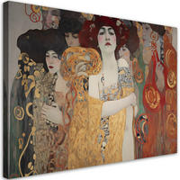 WANDBILD damenbildnis einer frau g. klimt - Goldfarben, Textil (60/40cm) - Feeby