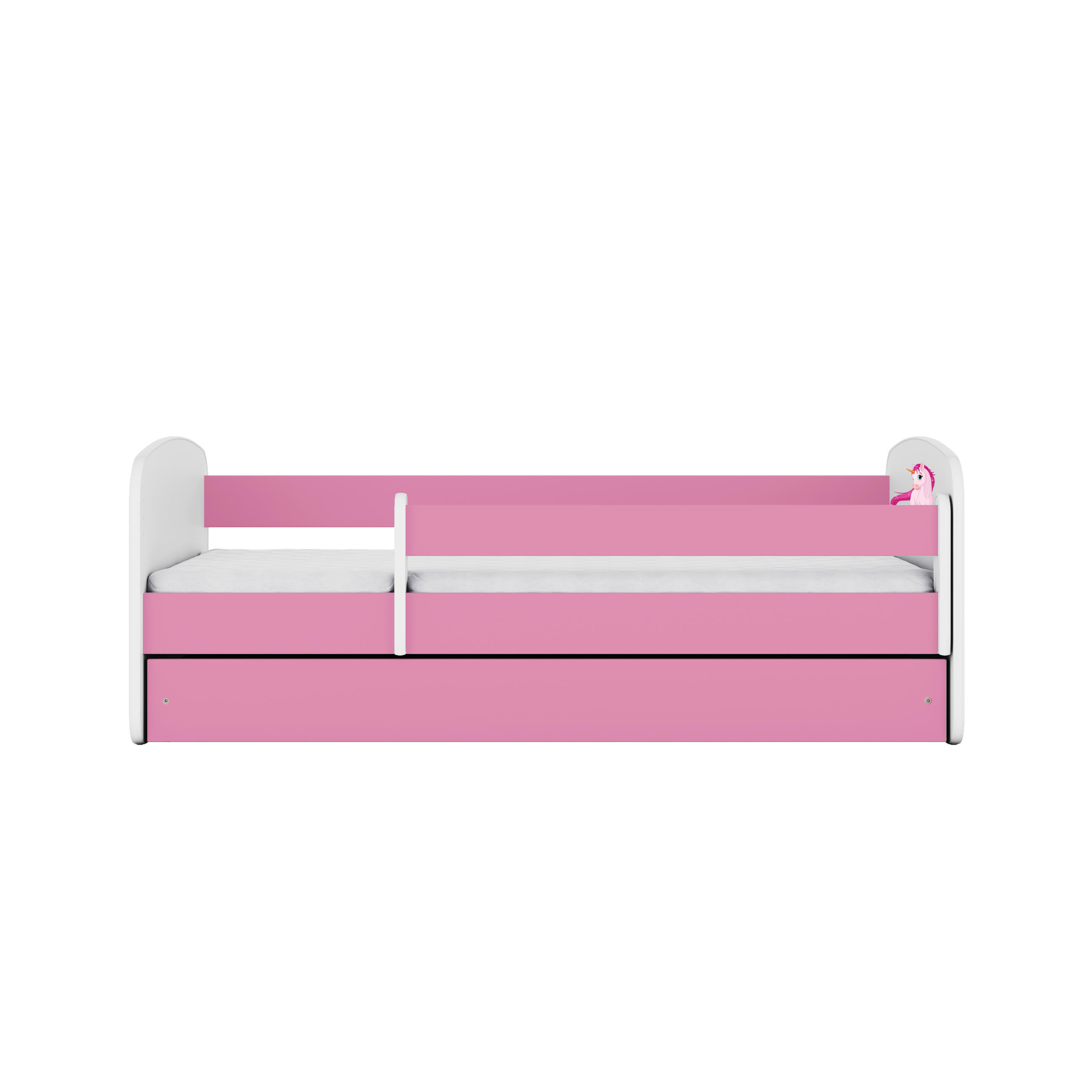 KINDERBETT Einhorn mit Schublade 140/70 80/61/144 - Rosa, Holzwerkstoff (70/140cm) - RAUMHIRSCH FURNITURE