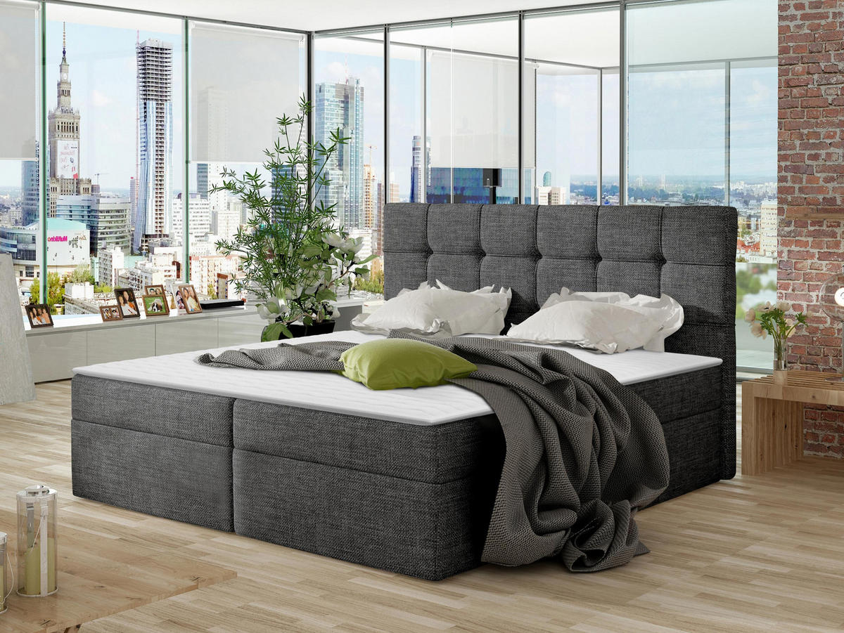 BOXBETT Nele - Greige, Holz/Holzwerkstoff (160/200cm) - MIRJAN24