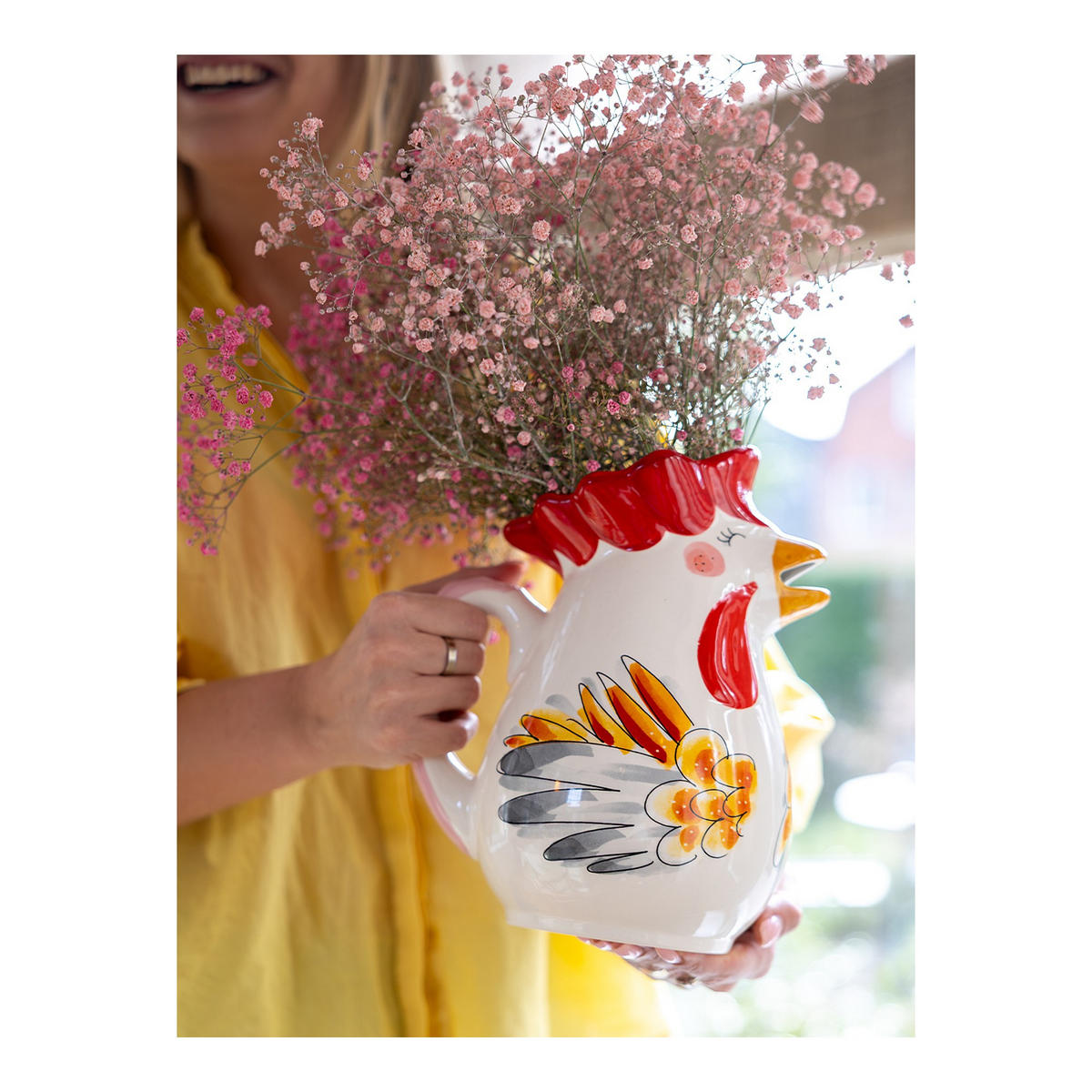 SAFTKANNE Osterhühner in Bunt - 26cm - Multicolor, Keramik (1L) - Blond Amsterdam