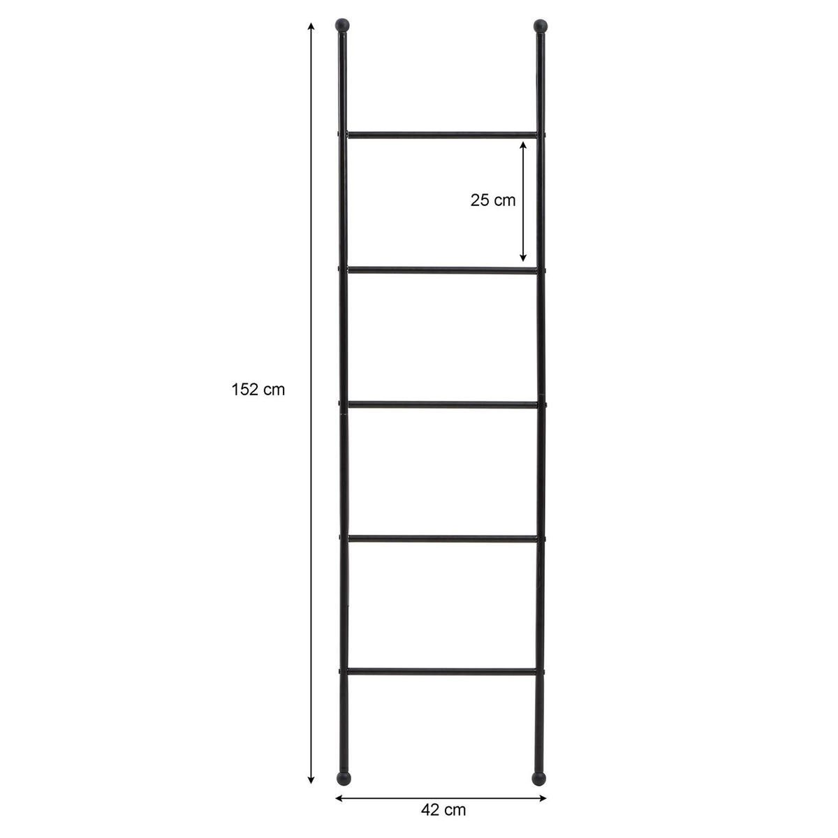 HANDTUCHHALTER CASTEL schwarz - Schwarz, Metall (42/150/20cm) - IDIMEX