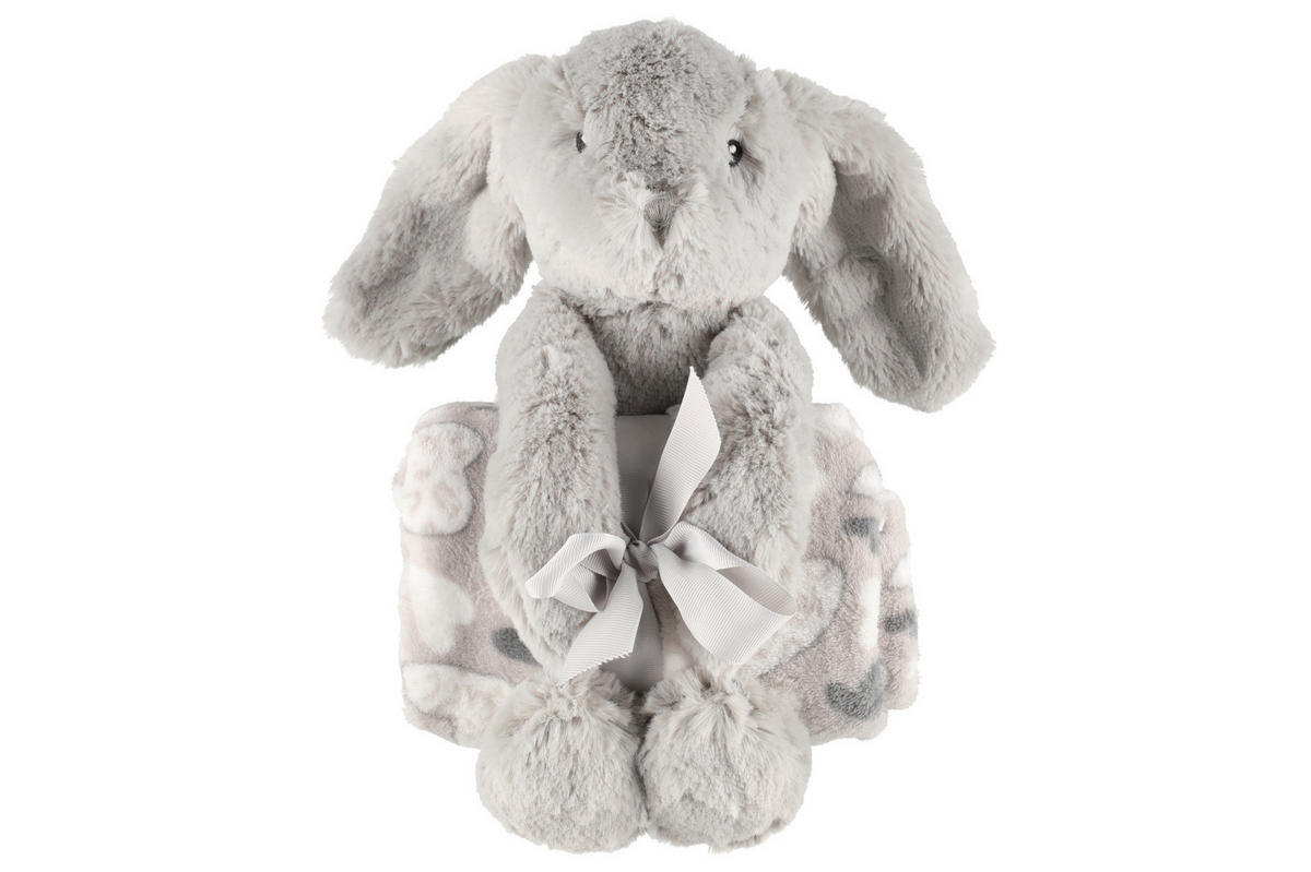 FLEECEDECKE Maskottchen 75/100 cm - Grau, Textil (24/18cm)