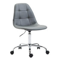 BÜROSTUHL Rhein, Kunstleder Grau - Grau, Textil/Metall (47/89/56cm) - TPFLiving