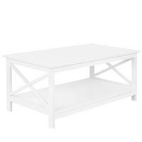 COUCHTISCH weiß rechteckig 55/100 cm Foster - Weiß, Holzwerkstoff (55/100/45cm) - Beliani