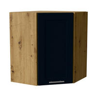 ECKHÄNGESCHRANK Oslo W10/60 Eiche Artisan / Indigo Matt 60 / 60 / 72cm - Eiche Artisan/Dunkelblau, Holz/Holzwerkstoff (60/72/60cm) - Feldmann-Wohnen