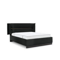 POLSTERBETT Hamilton Magic Velvet Set.1 - Schwarz, Holzwerkstoff/Textil (180/200cm) - Fun Möbel