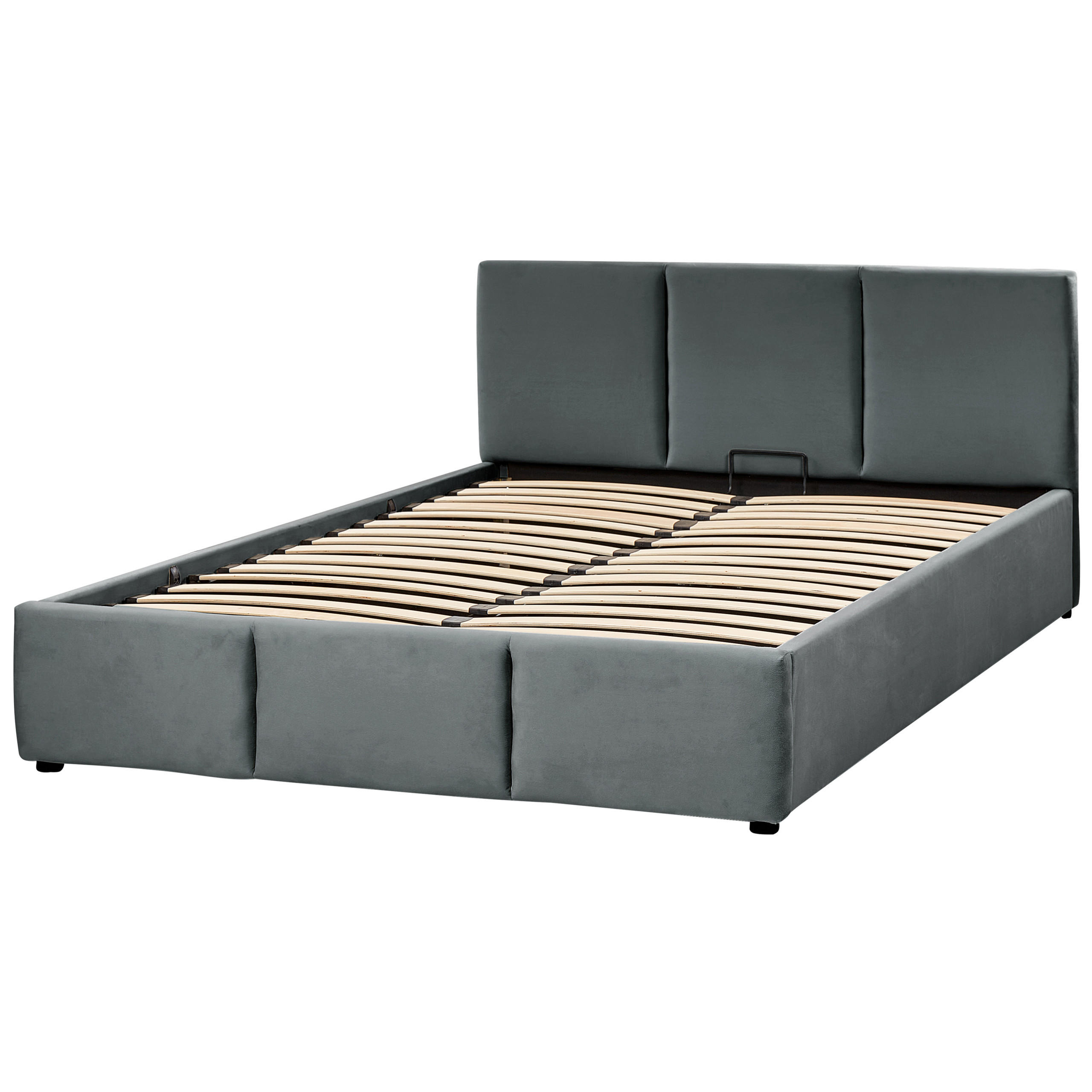 POLSTERBETT 140/200cm Dunkelgrau Bousse - Dunkelgrau, Textil (140/200cm) - Beliani