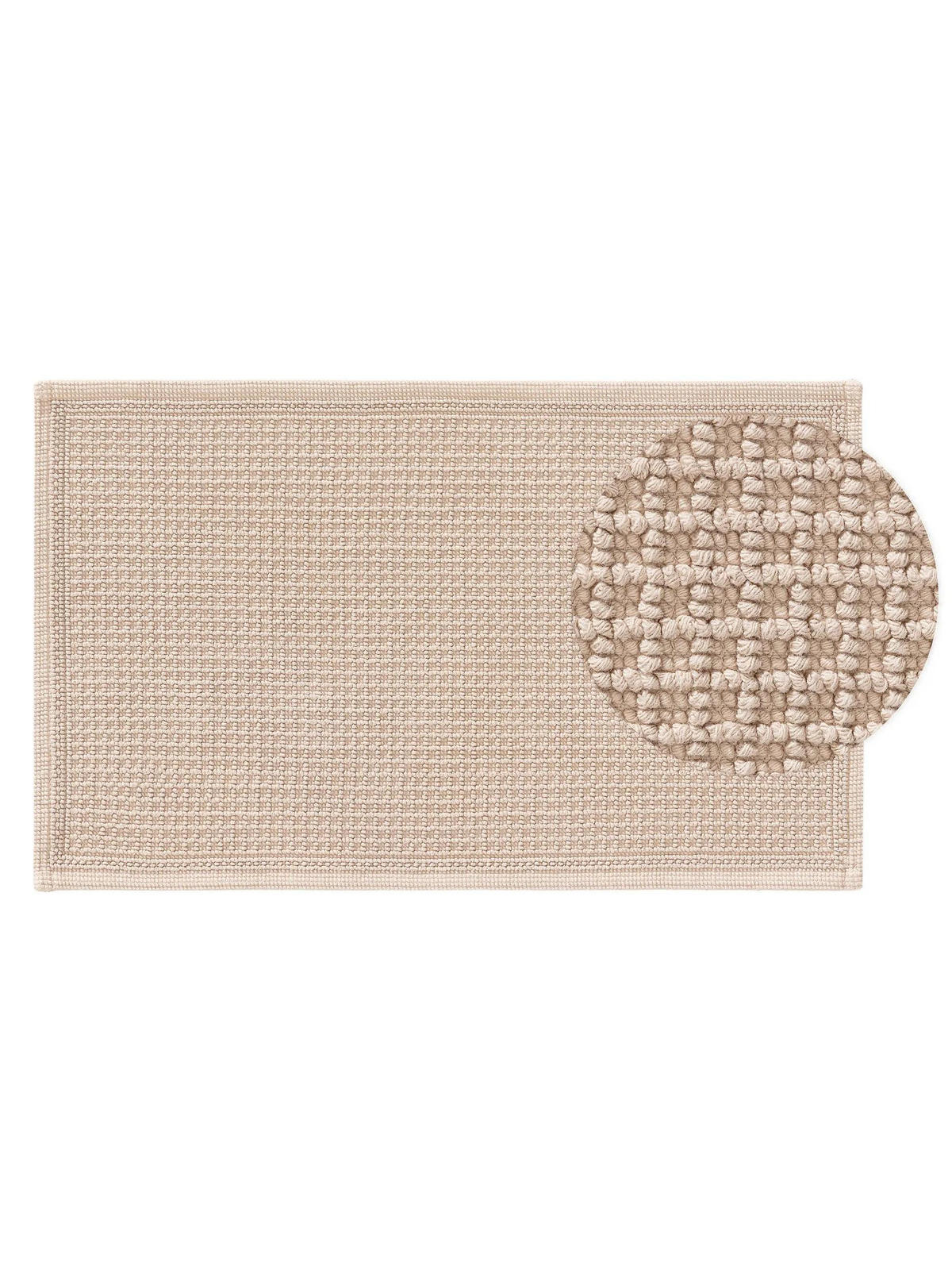 BADEMATTE Jojo Beige 50x80 cm - Beige, Textil (50/80cm) - benuta Nest