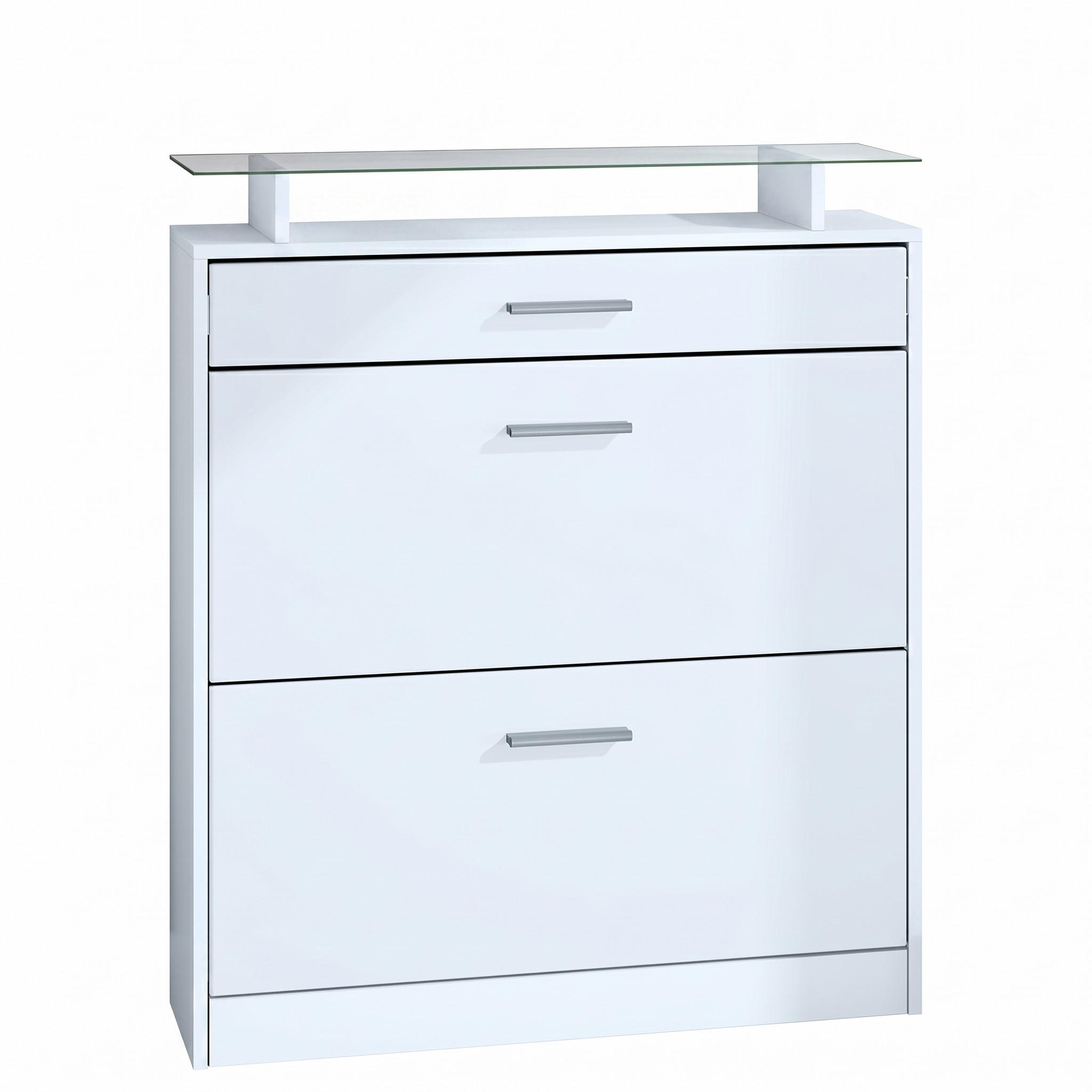 ORMARIĆ za cipele Loret Bijela mat (89 x 104 x 23 cm) - bijela, drvni materijal (89/104/23cm) - Vladon