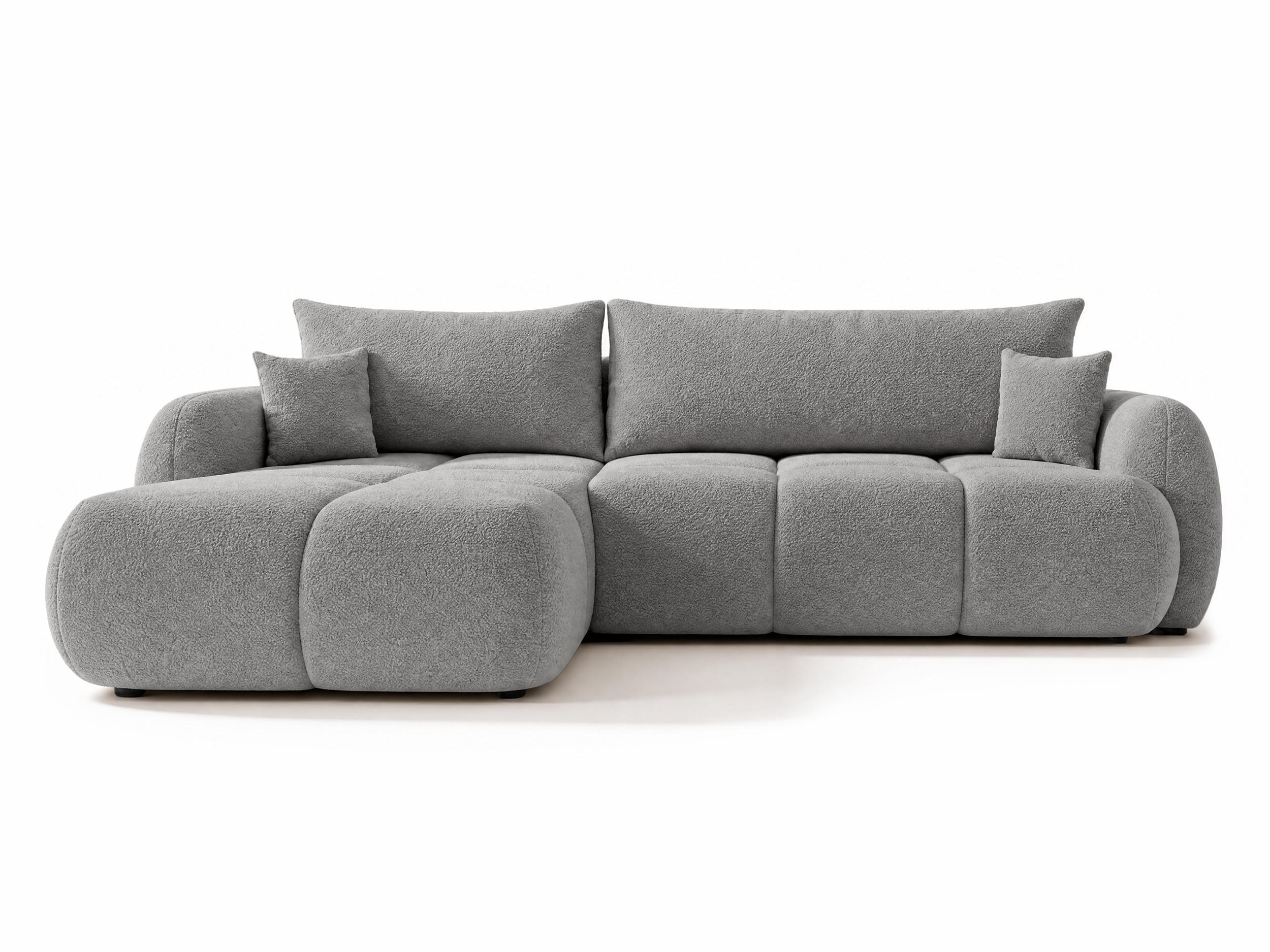 ECKSOFA Loria, Seite: Links - Schwarz/Grau, Holz/Kunststoff (273/183cm) - Sofnet