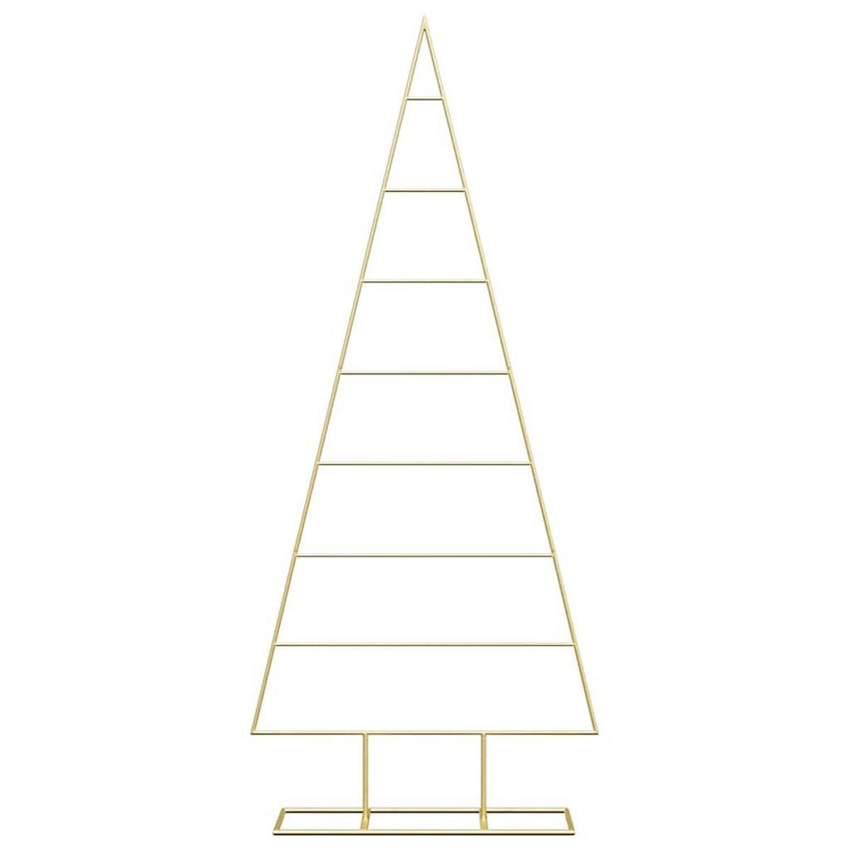 WEIHNACHTSBAUM Metall Gold 150 Cm Pulverbeschichteter Stahl - Goldfarben, Metall (150cm) - vidaXL