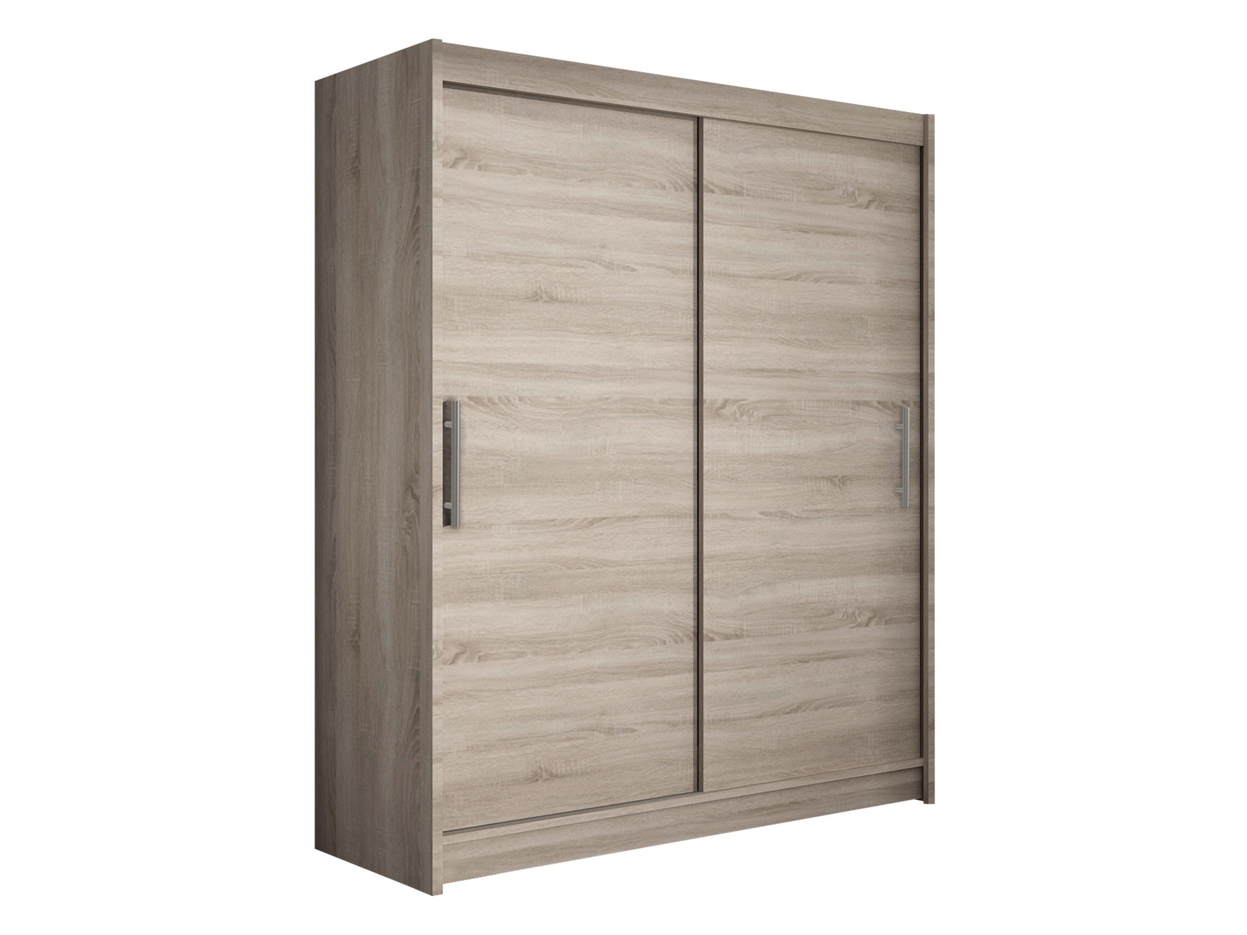 SCHWEBETÜRENSCHRANK Westa I - Silberfarben/Trüffeleichefarben, Holzwerkstoff/Metall (150/200/58cm) - MIRJAN24