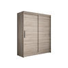 SCHWEBETÜRENSCHRANK Westa I - Silberfarben/Trüffeleichefarben, Holzwerkstoff/Metall (150/200/58cm) - MIRJAN24