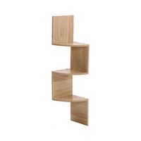 WANDREGAL 19.5/19.5/81 cm 3-Stufig Wandmontage Holz Hellbraun - Hellbraun, Holzwerkstoff (19.5/81/19.5cm) - Livingandhome