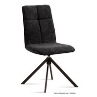 ESSZIMMERSTUHL drehbar (8er-Set) Debbie 47x92x60 Schwarz/Anthrazit - Anthrazit/Schwarz, Kunststoff (60/92/47cm) - 58aufmkessel