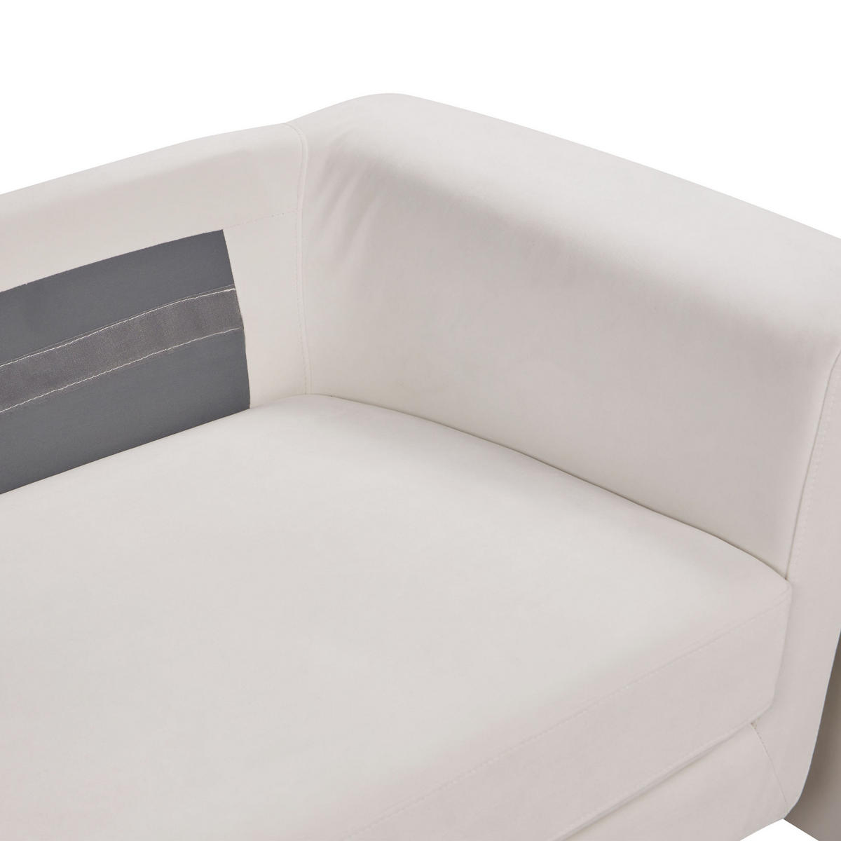 3-SITZER-SOFA Samtstoff hellbeige Maunu - Beige/Schwarz, Textil (237/76/83cm) - Beliani