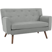 SOFA Arne Cord 2-Sitzer 120x74x81cm Cord Grau Couch - Grau, Kunststoff (120/81/74cm) - DELUKE