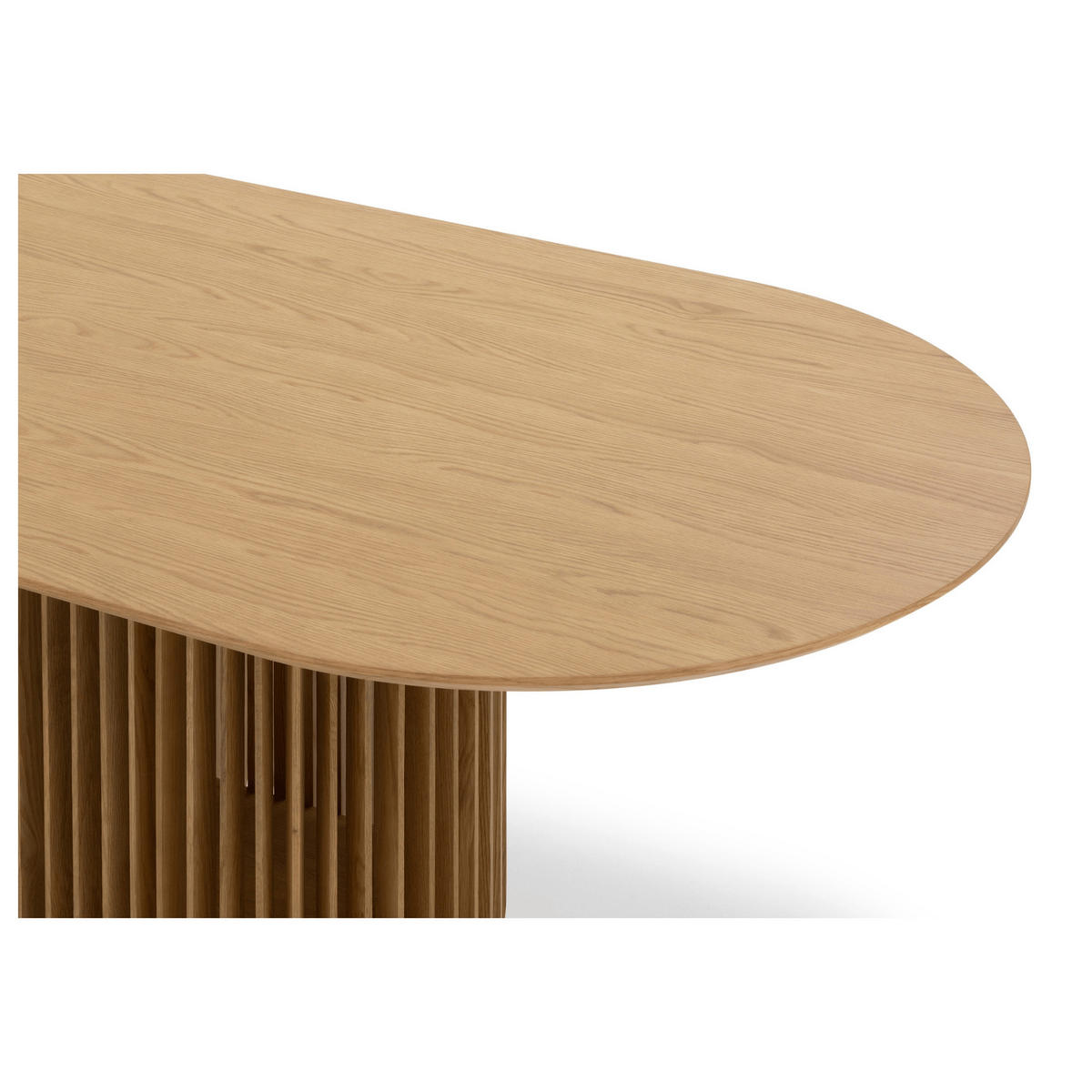 ESSTISCH Franz, Natur Massiveiche, Ø190 cm - Beige, Holz (190/100/76cm) - WOODEK