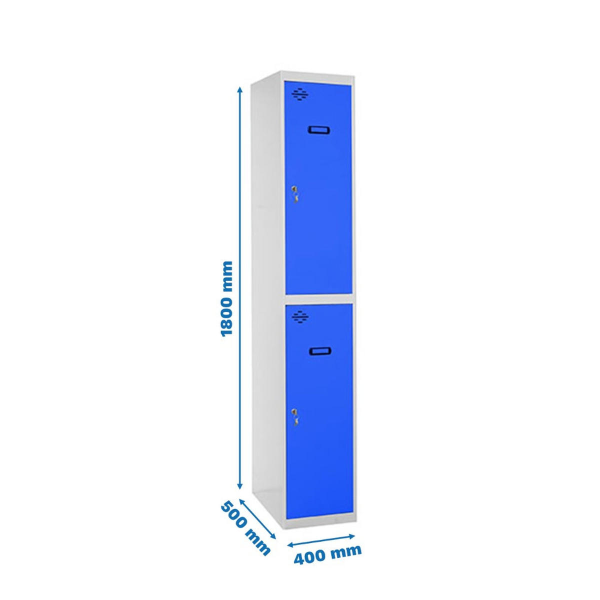 SPIND Amego HxBxT 180x40x50 cm 2 Abteile Grundmodul Grau-Blau - Grau, Metall (40/180/50cm) - PROREGAL