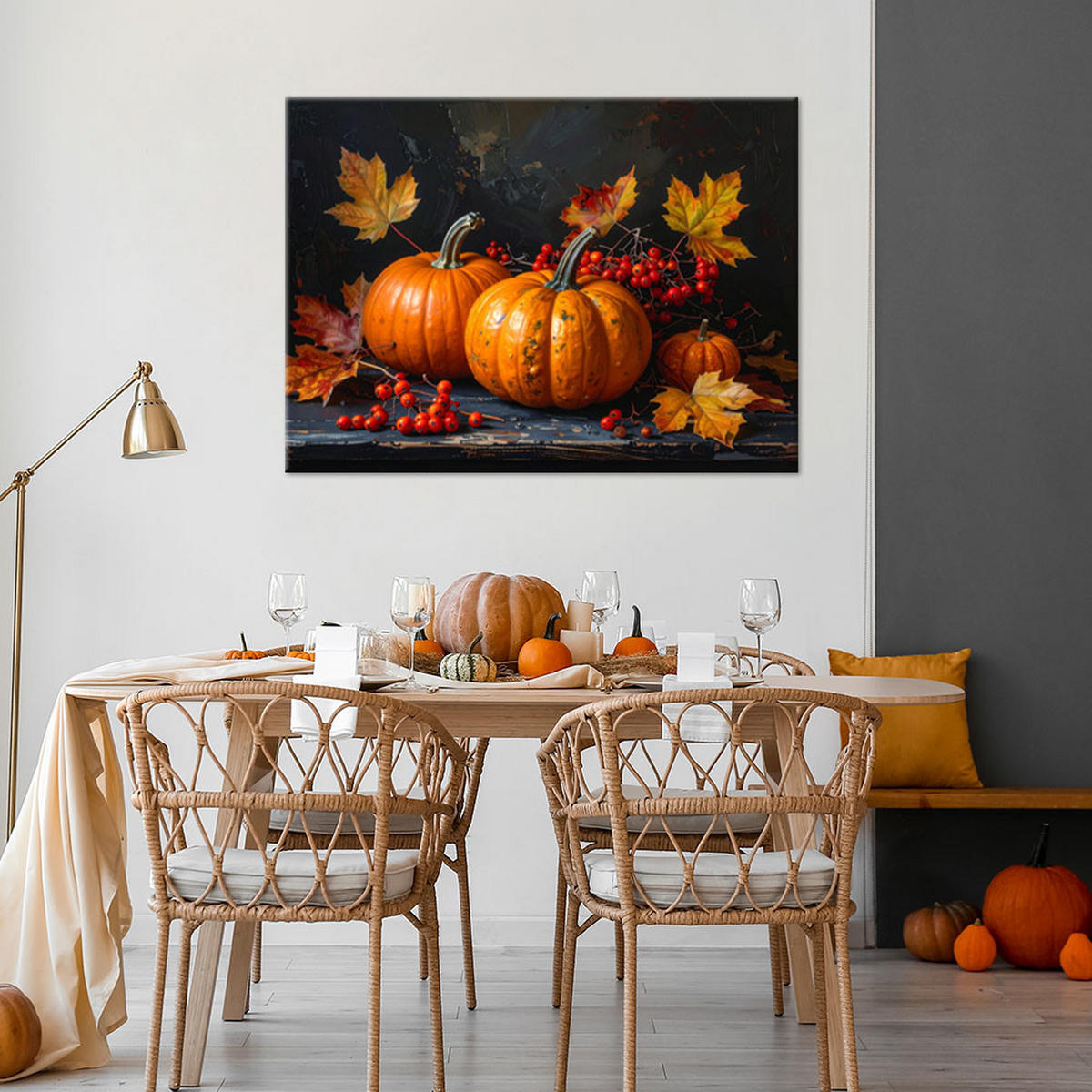 LEINWANDBILD Natur und Botanik 100x70cm - Orange, Textil (100/70cm) - Feeby