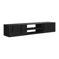 LOWBOARD GLOSSIA 120/29,5/35 cm, Schwarz - Schwarz, Holzwerkstoff (120/29.5/35cm) - MASSENO