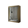 KLEIDERSCHRANK TIWAN mit Spiegel/LED - 150 cm - Braun - Braun, Holzwerkstoff (150/215/61cm) - ALTDECOR