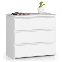KOMMODE mit 3 Schubladen in weiss 60cm breit - Weiß, Holzwerkstoff (60/57/35cm) - Home Collective
