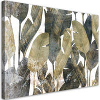 LEINWANDBILD Bananenblätter 90x60cm - Grün, Textil (90/60cm) - Feeby