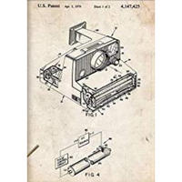 POSTER Polaroid-Kamera Patent A3 Rahmenlos - Klar, Papier (29.7/5/42cm) - Nacnic
