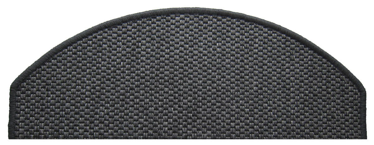 STUFENMATTE Set. 15 Stück "Florenz" Sisal Optik Flachgewebe Anthrazit 24 x 65 cm - Anthrazit, Textil (24/65/4cm) - oKu-Tex