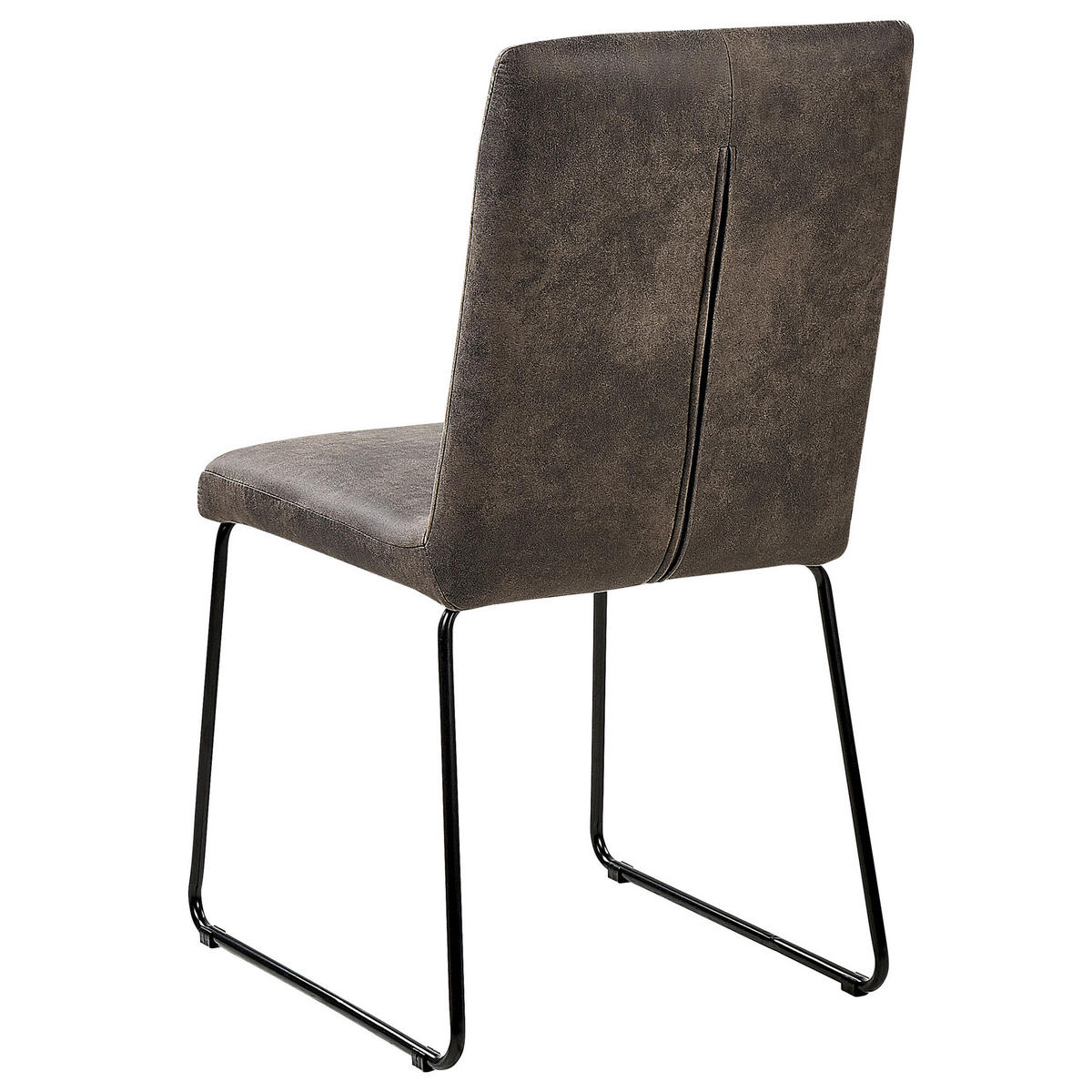 ESSZIMMERSTUHL 2er-Set Polsterbezug Grau Nevada - Grau, Textil/Metall (46/90/52cm) - Beliani