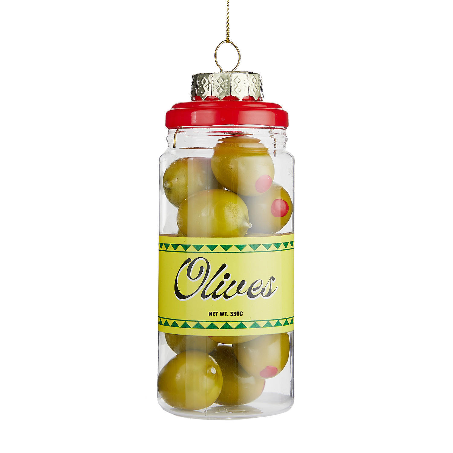 BAUMANHÄNGER Hang On Oliven im Glas - Grün, Glas (5/12/5cm) - Butlers