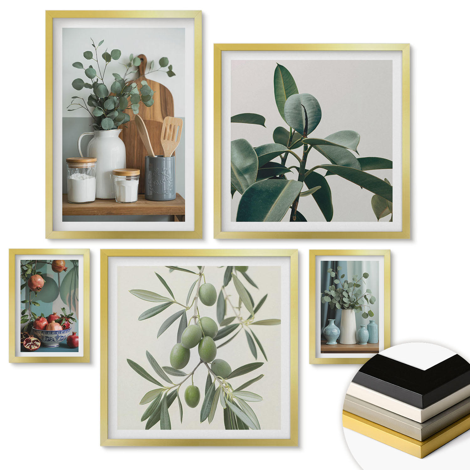 ArtPrintCave Wandbilder Gold 40x60 cm