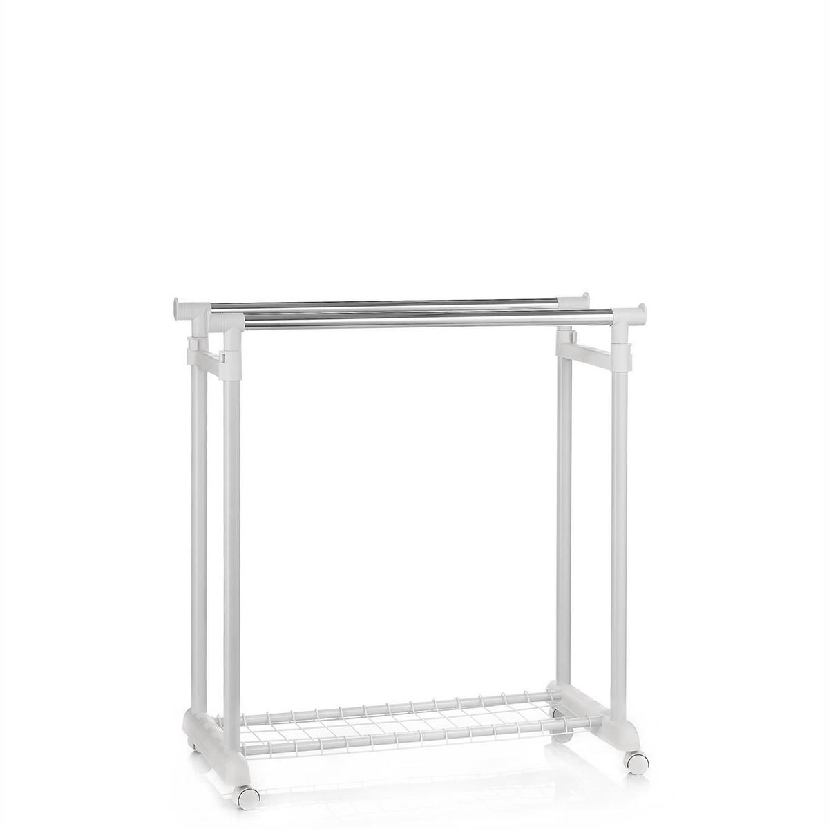 GARDEROBENWAGEN GROSSO - Weiß, Metall (83/164/44cm) - IDIMEX