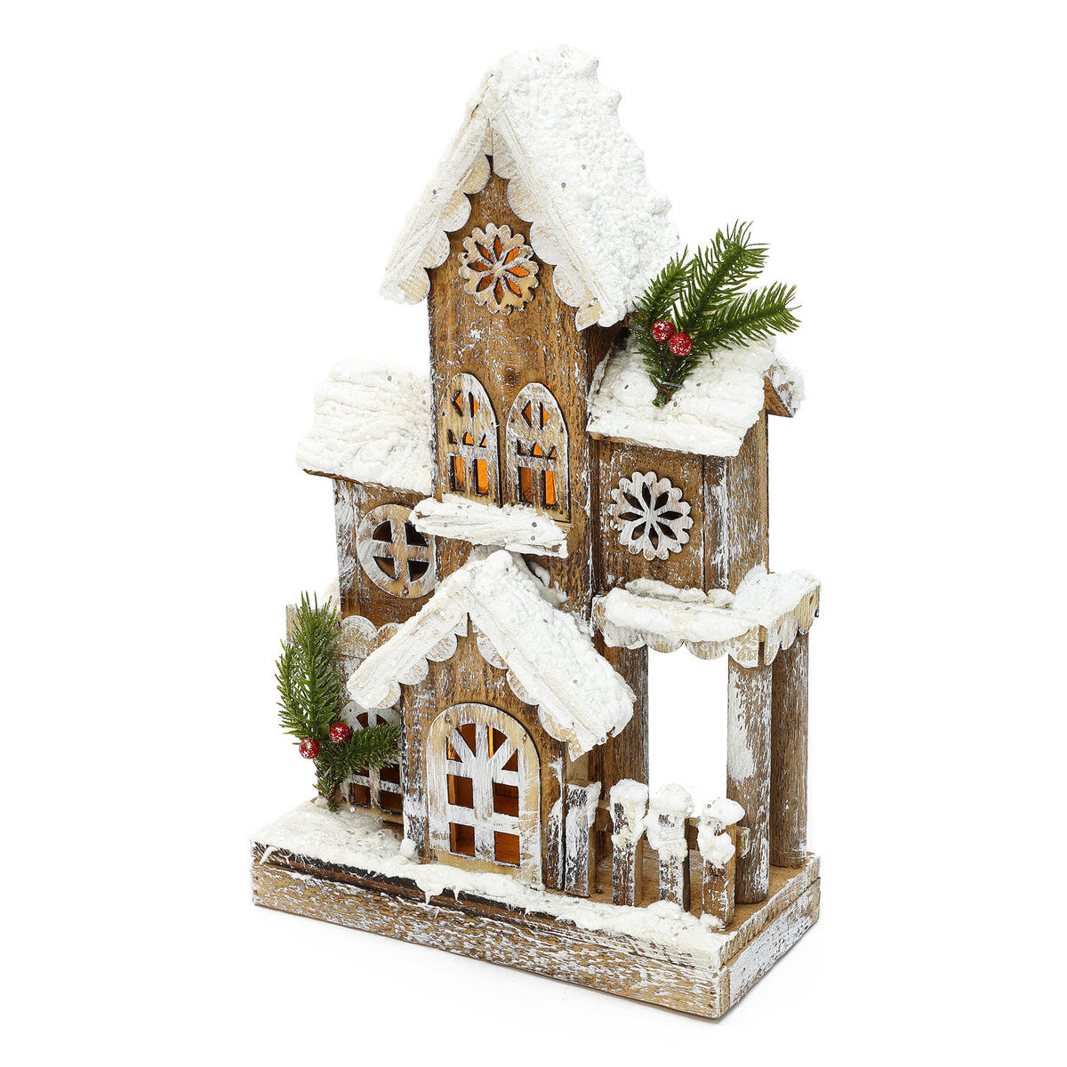 WEIHNACHTSHAUS HTHD0253 - Braun, Holz (12/39/25cm) - Hometopia