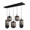 HÄNGELEUCHTE Velo 5-flammig Rauch Ø 18/20/25cm - Anthrazit/Schwarz, Glas (25/25/27cm) - s.luce