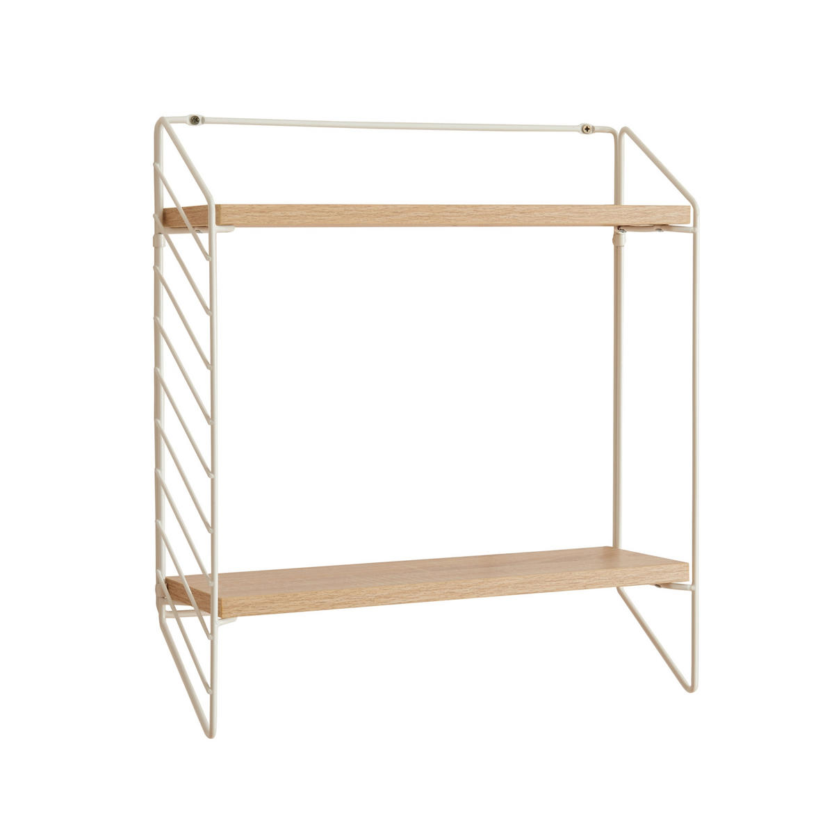 WANDREGAL Bømlo - Eichefarben/Weiß, Metall (42/47.5/14cm) - [en.casa]