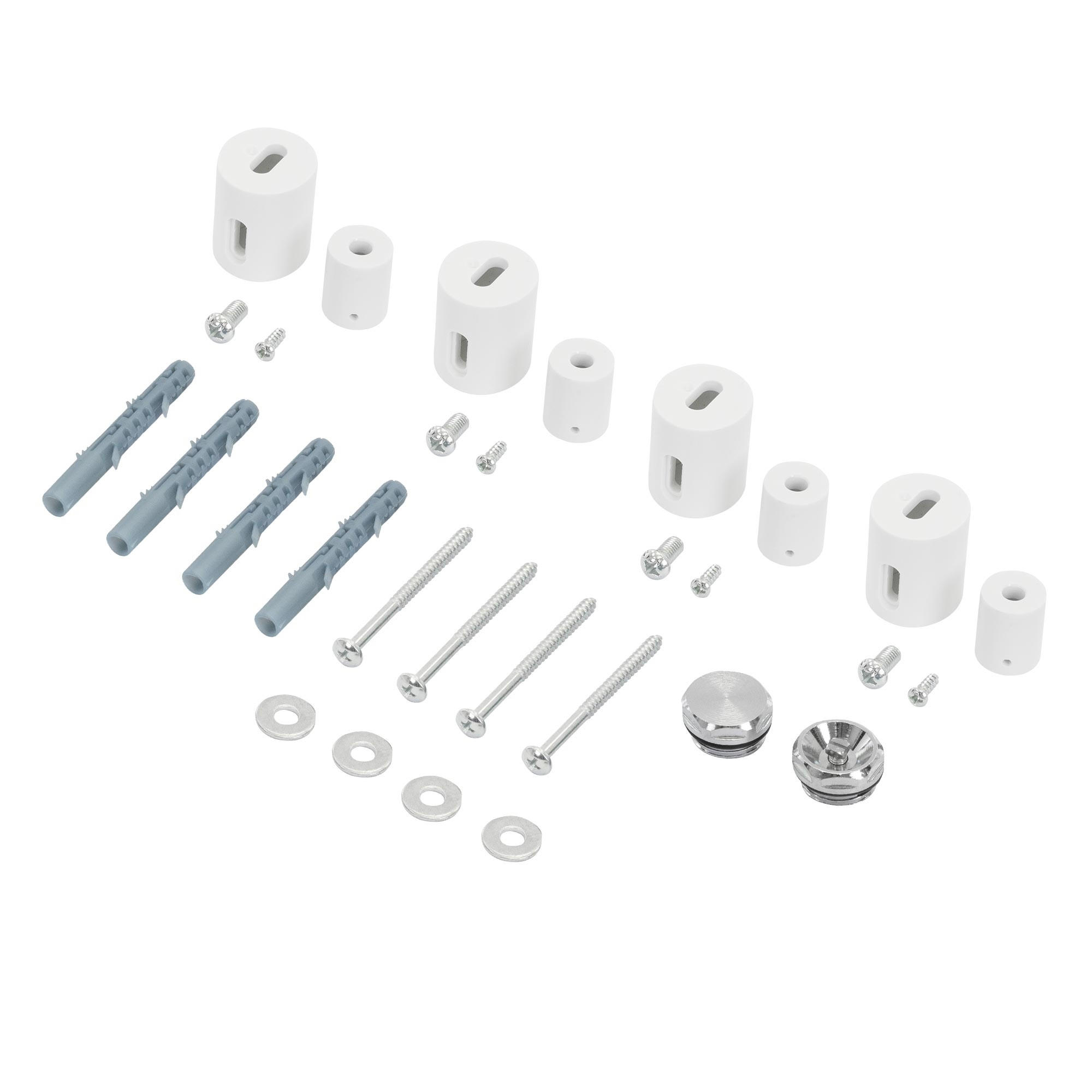 HALTERUNG FÜR DESIGNHEIZKÖRPER Weiß - Weiß, Kunststoff (2/2/3.5cm) - LuxeBath