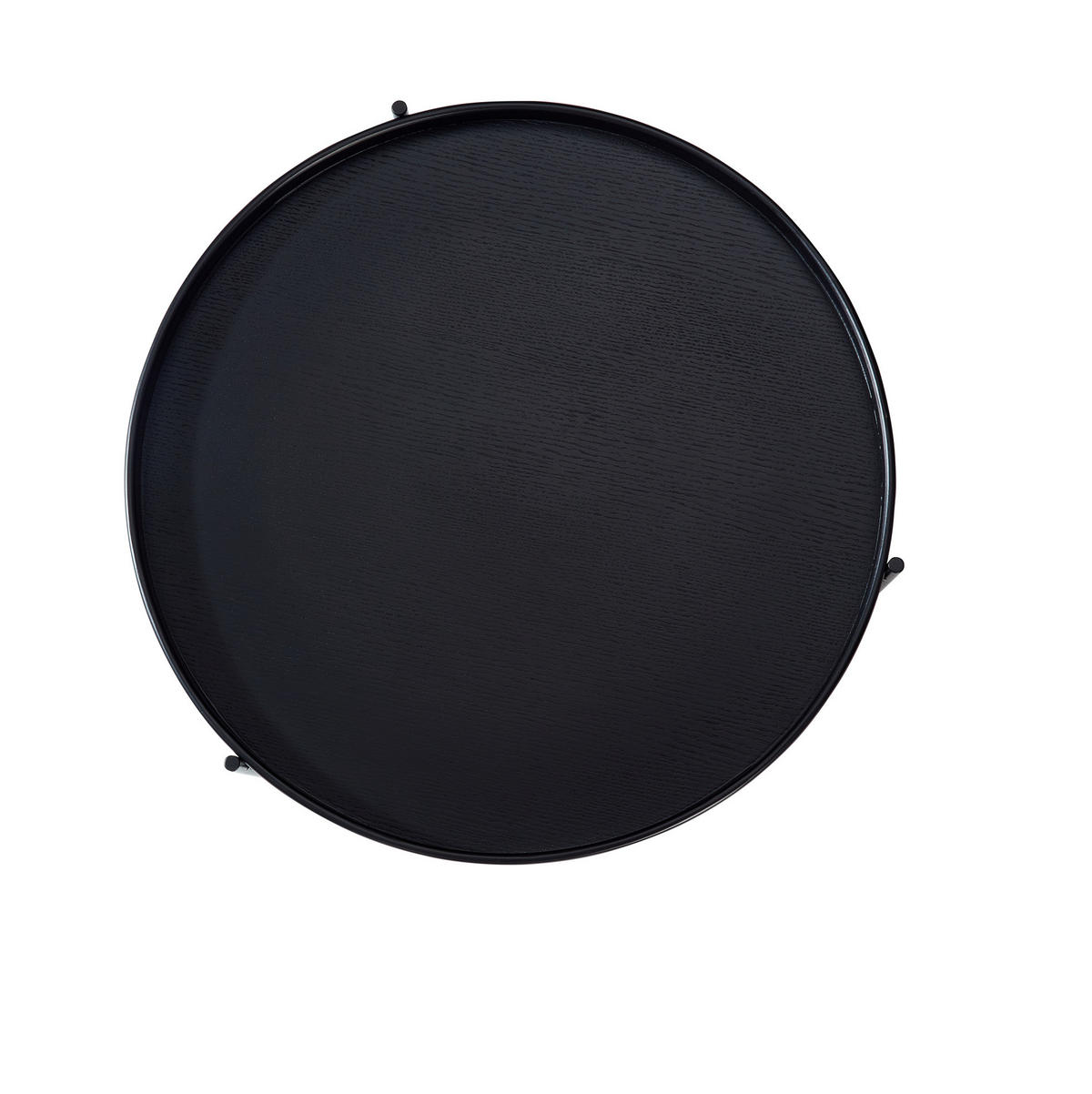 COUCHTISCH 69/69/38 cm schwarz aus Massivholz und MDF mit 2 Ebenen - Schwarz, Holzwerkstoff (69/69/38cm) - OKMYHOME