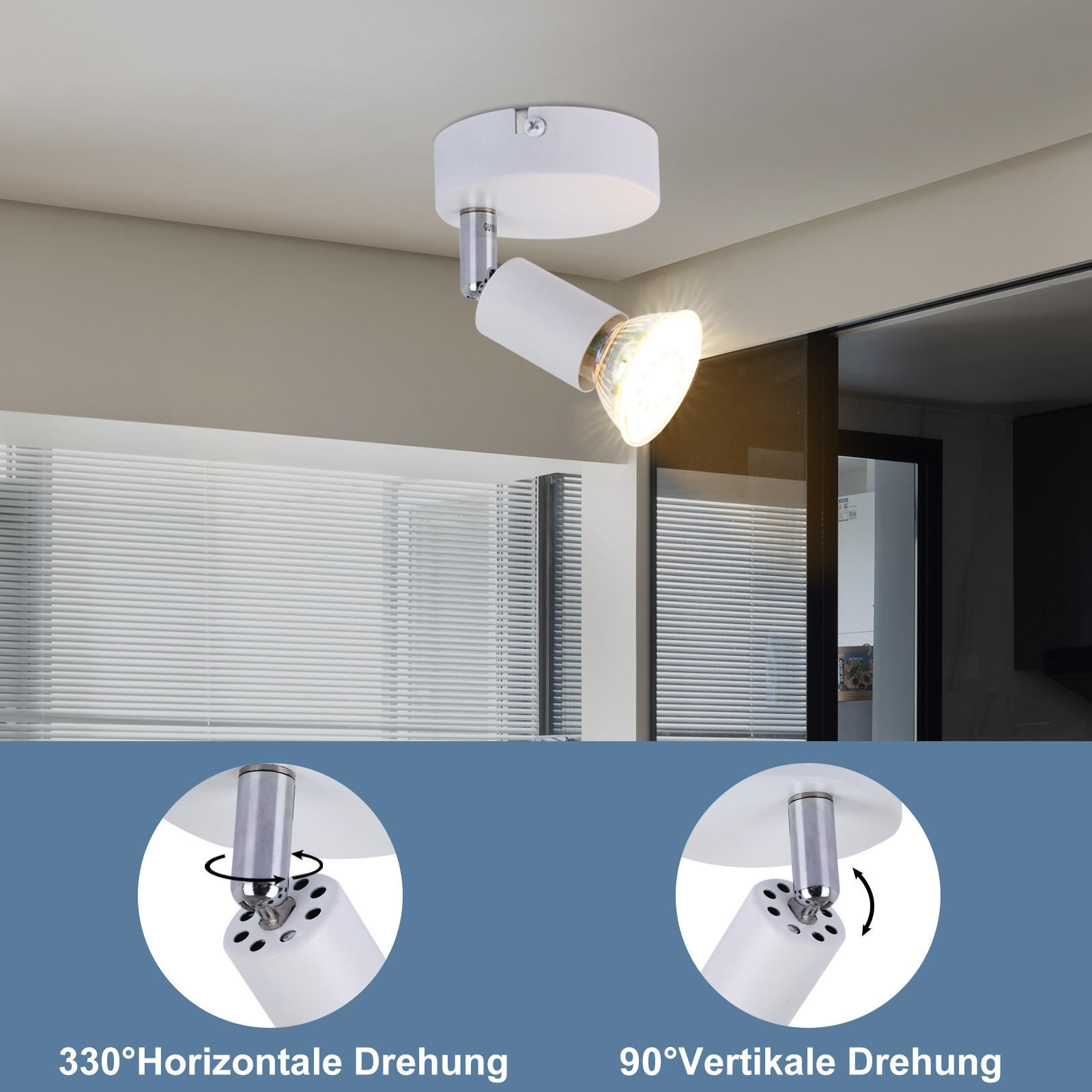 STRAHLER Flensburg 1-flammig 8/8/10 cm - Weiß, Metall (8/8/10cm) - Nettlife