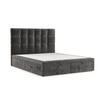POLSTERBETT Guam mit Stauraum 160/200 cm Stahl im Lotta Stoff - Schwarz/Graphitfarben, Holz/Holzwerkstoff (160/200cm) - AltaBeds