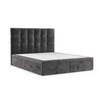 POLSTERBETT Guam mit Stauraum 200/200 cm Stahl im Lotta Stoff - Schwarz/Graphitfarben, Holz/Holzwerkstoff (200/200cm) - AltaBeds