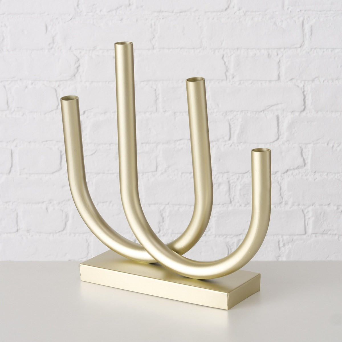 KERZENSTÄNDER aus Metall Tonis 33/9/34 cm - Goldfarben, Metall (9/34/33cm) - Boltze Home