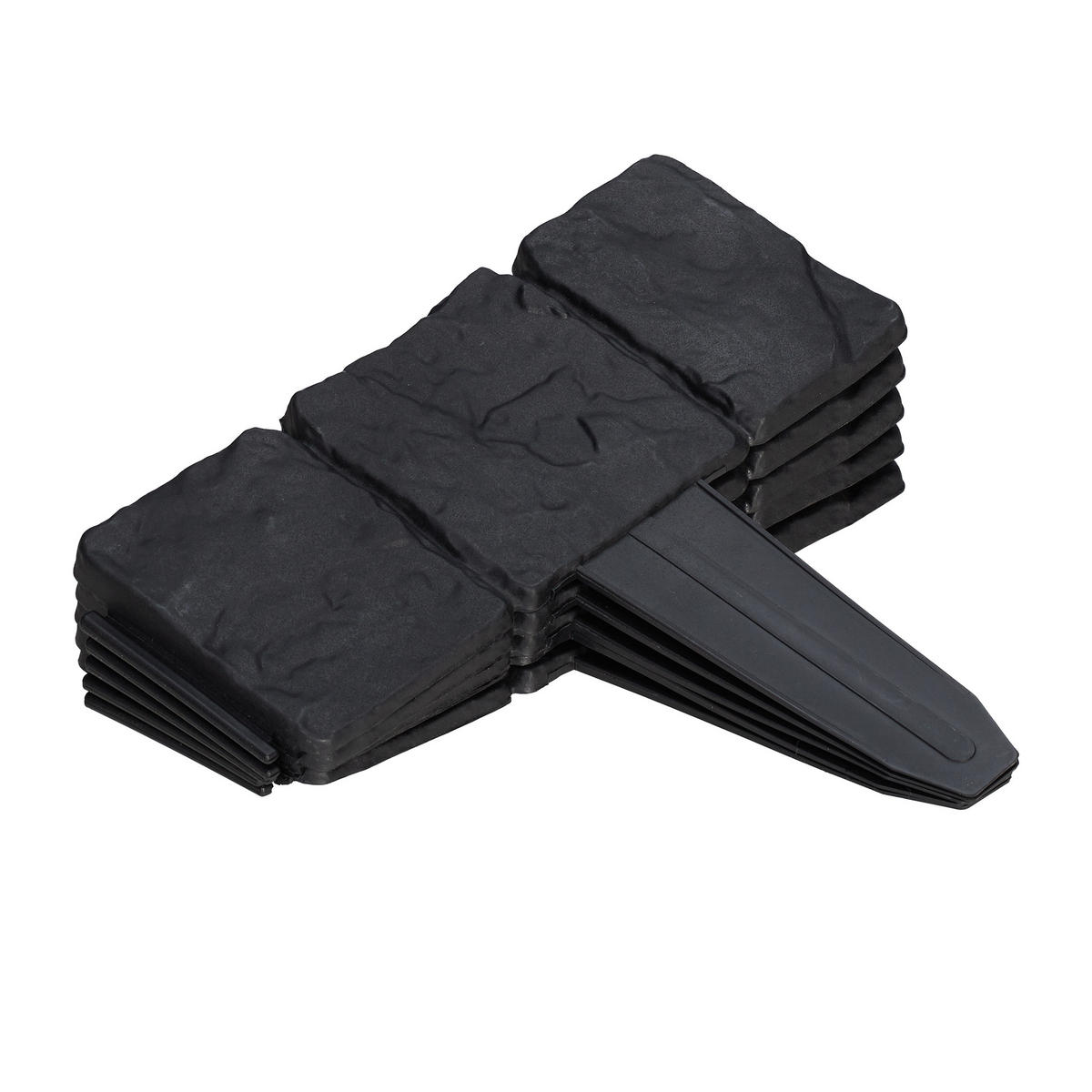 10xBEETZAUN - Schwarz, Kunststoff (25/23/2cm) - Relaxdays