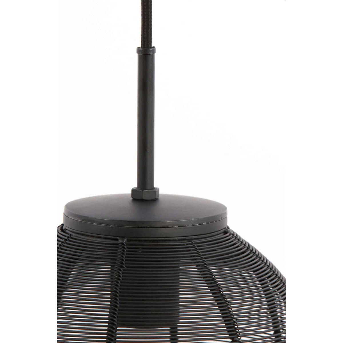HÄNGELAMPE Yaelle Schwarz Ø80/33 cm - Schwarz, Metall (80/20/33cm) - Light & Living